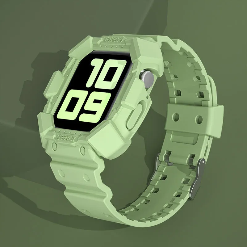 Silicone Creative Watch Case With Integrated Frosted Strap