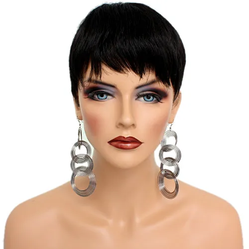 Silver Spiral Circular Hoops Earrings