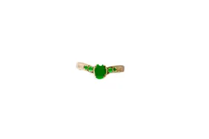 Simply Elegant Ring With Green Stones