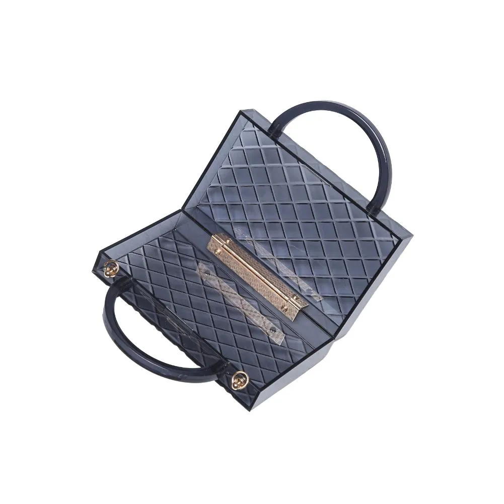 SO CLEAR TRANSPARENT CHAIN CROSSBODY BAG (BLACK)