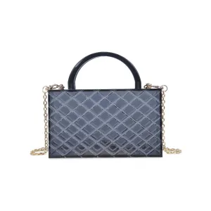 SO CLEAR TRANSPARENT CHAIN CROSSBODY BAG (BLACK)