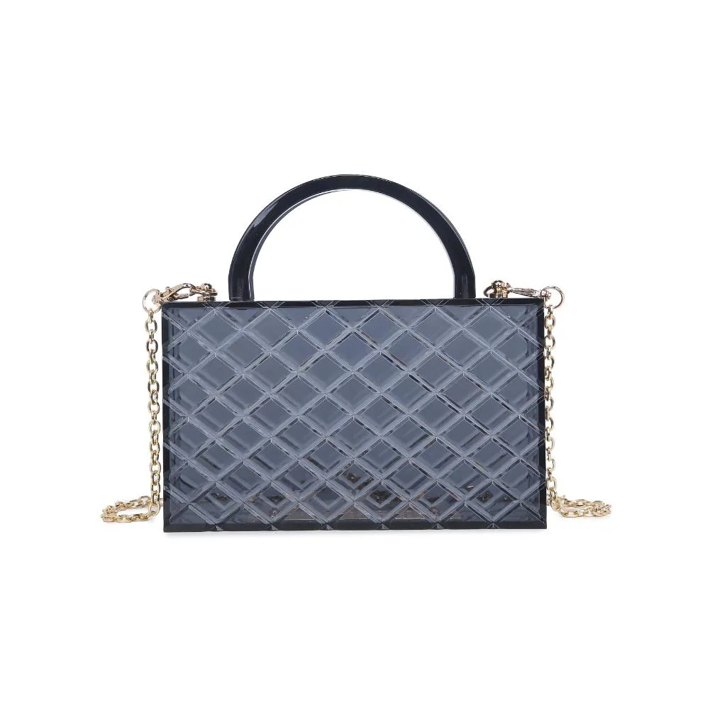 SO CLEAR TRANSPARENT CHAIN CROSSBODY BAG (BLACK)