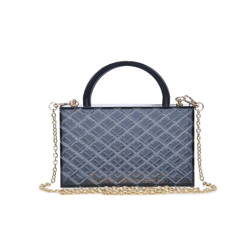 SO CLEAR TRANSPARENT CHAIN CROSSBODY BAG (BLACK)