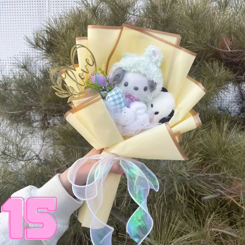 Soft Plush Characters Fashionable Bouquet Gift