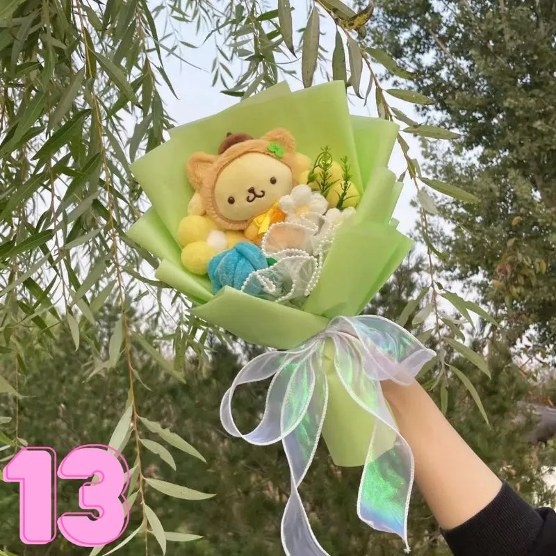 Soft Plush Characters Fashionable Bouquet Gift