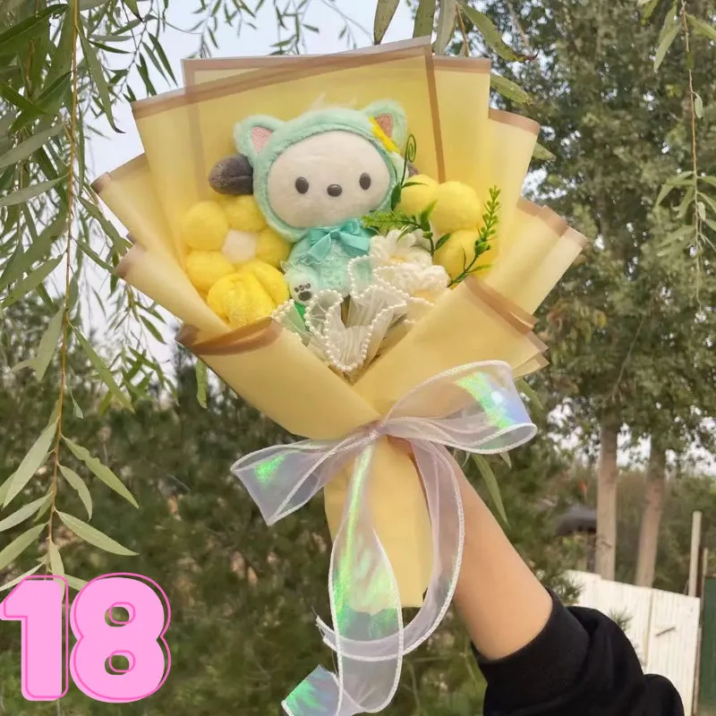 Soft Plush Characters Fashionable Bouquet Gift