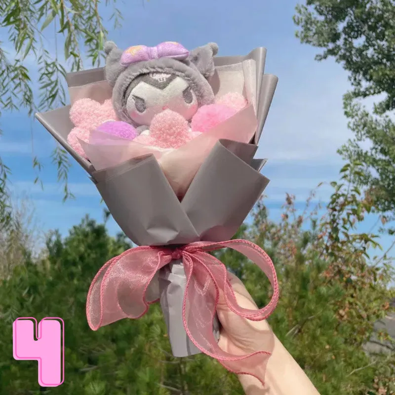 Soft Plush Characters Fashionable Bouquet Gift