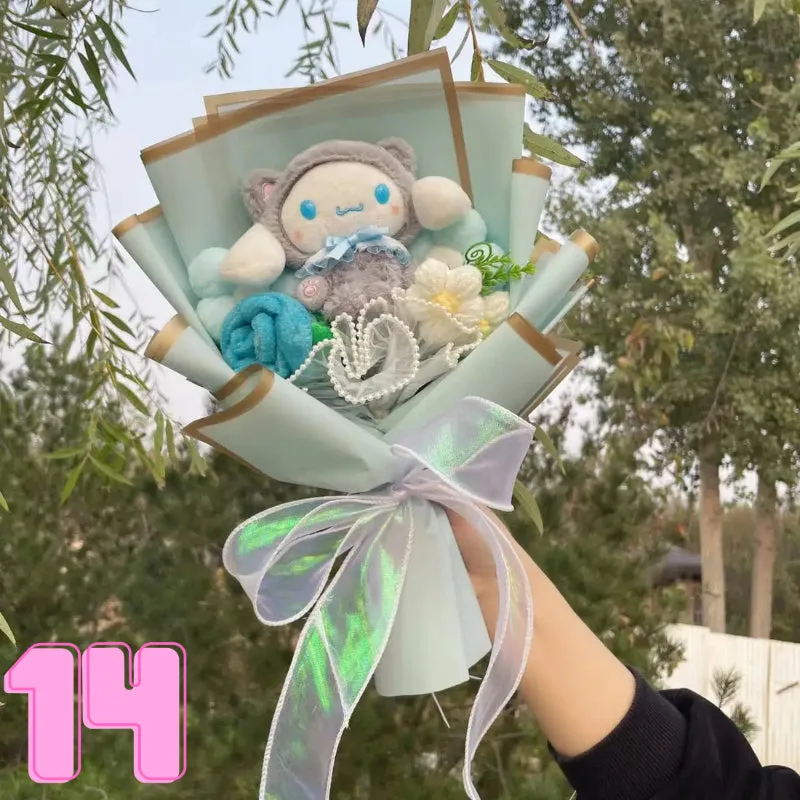 Soft Plush Characters Fashionable Bouquet Gift