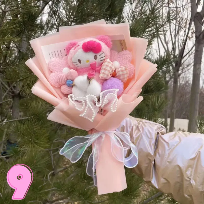 Soft Plush Characters Fashionable Bouquet Gift