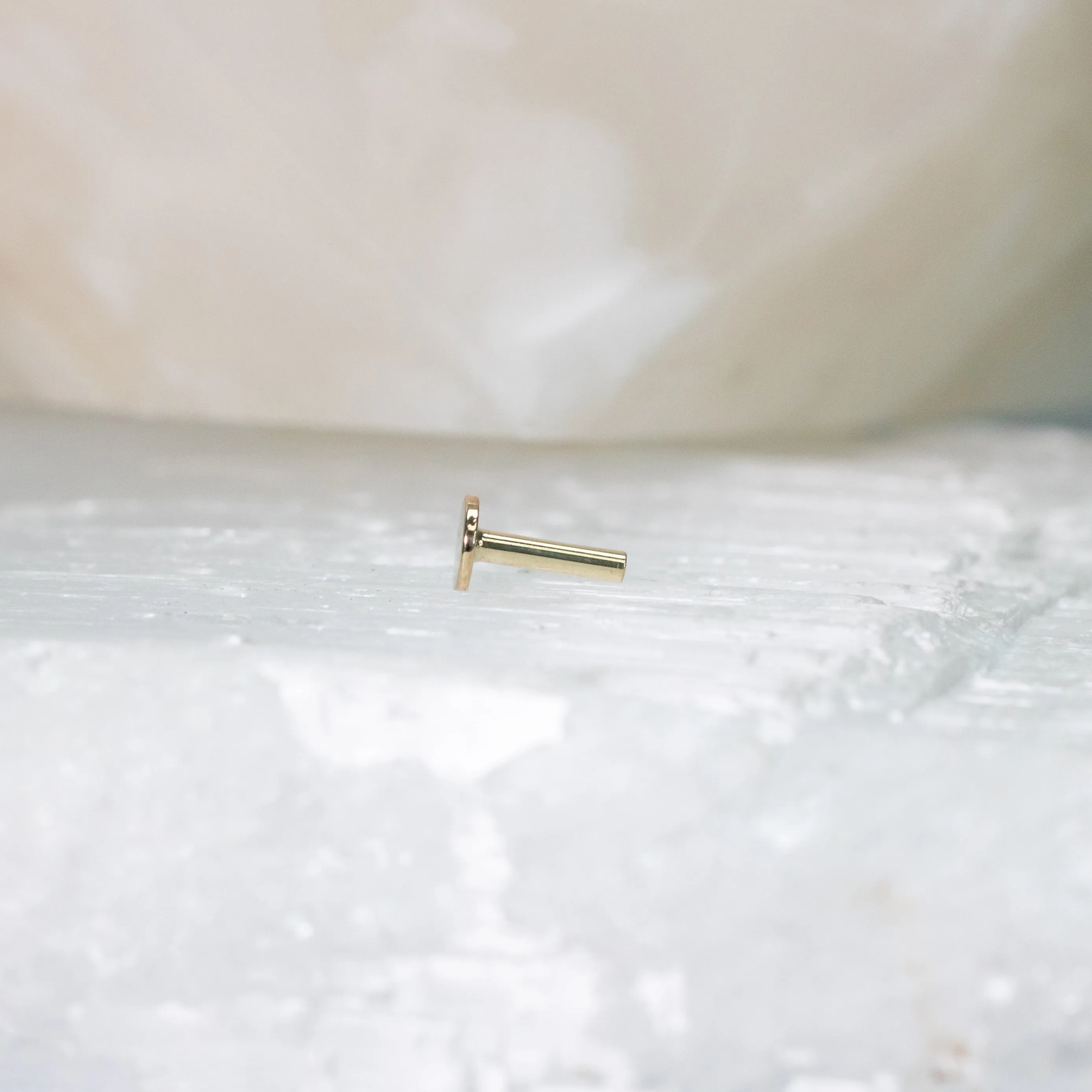 Solid 14k Gold 16g Threaded Labrets