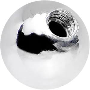 Solid 14kt White Gold Replacement Ball 3mm - 16 Gauge