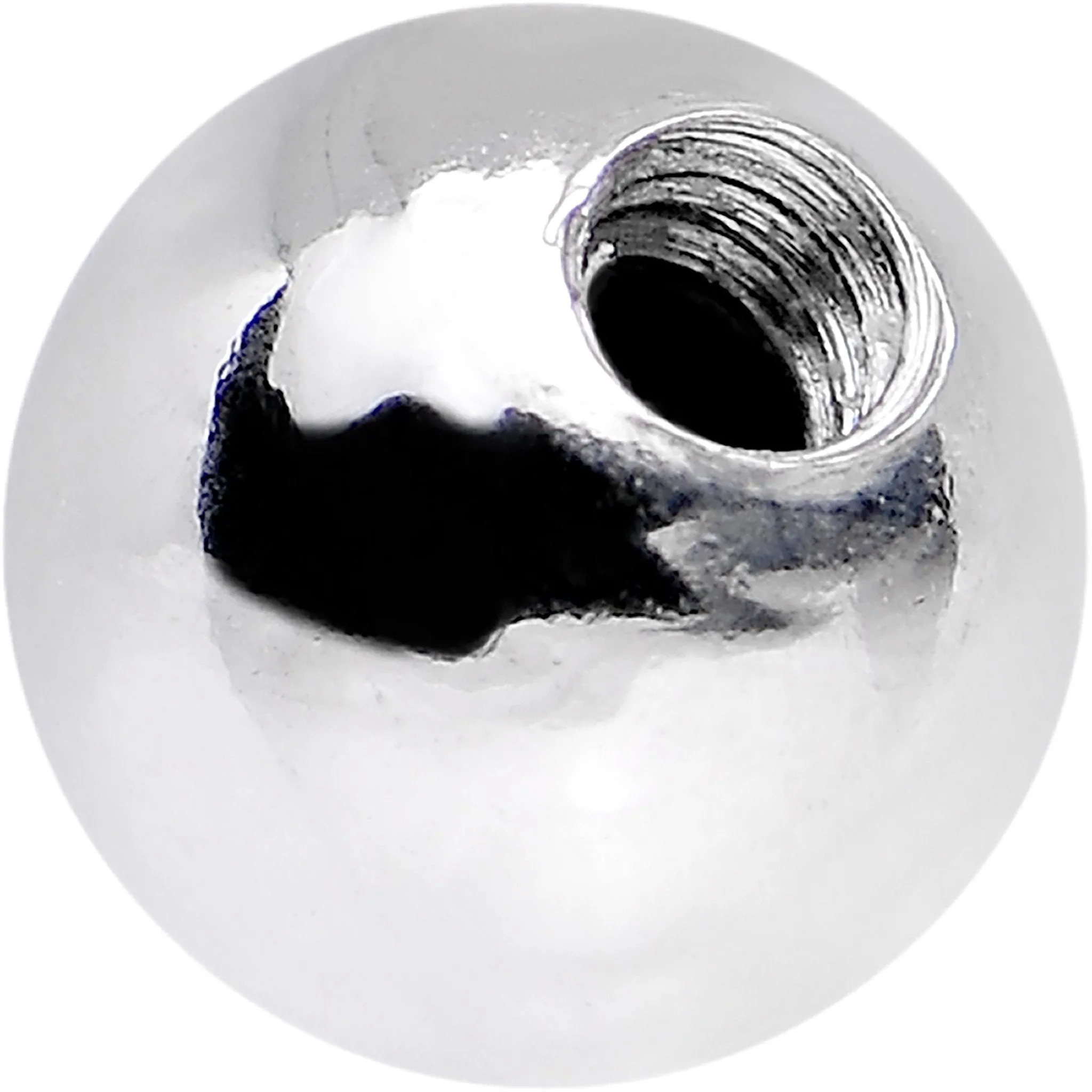 Solid 14kt White Gold Replacement Ball 3mm - 16 Gauge