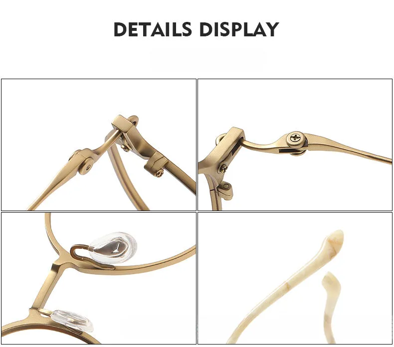 Solis Titanium Vintage Round Eyeglasses Frames