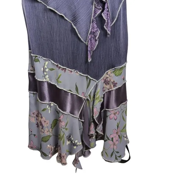 Spencer Alexis Vtge sz14 90's blueGray top   maxi skirt Bust to 44 skirt Len 40&quot;