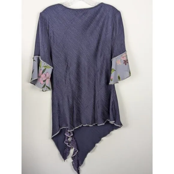 Spencer Alexis Vtge sz14 90's blueGray top   maxi skirt Bust to 44 skirt Len 40&quot;