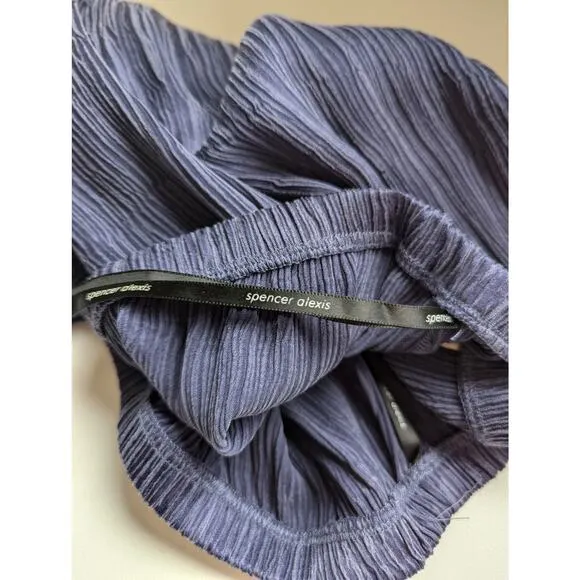 Spencer Alexis Vtge sz14 90's blueGray top   maxi skirt Bust to 44 skirt Len 40&quot;