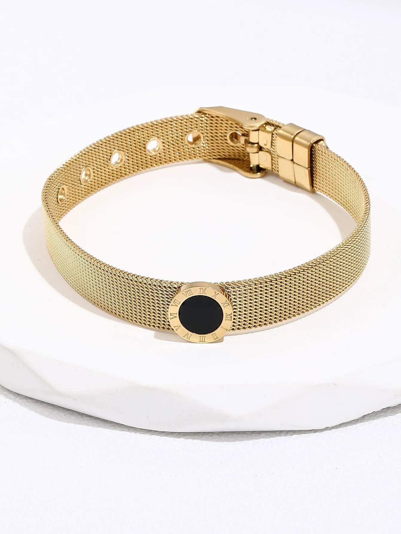 Stainless Steel Bracelet - Gold- FD ⚡