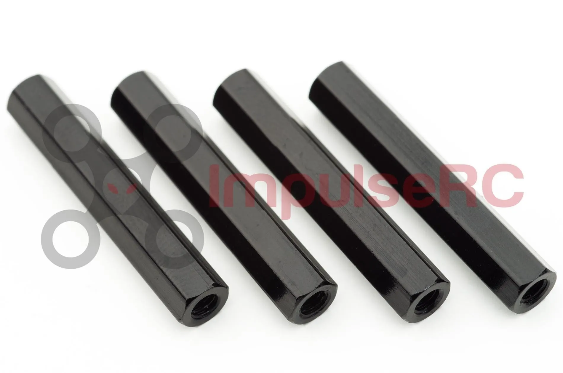 Standoff M2.5 Aluminium Hex 4.5mm x 26mm Black (4 Pack)