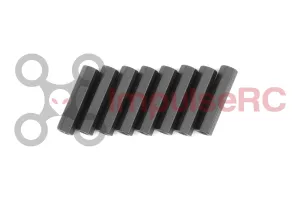 Standoff M3 Aluminium Hex 5mm x 22mm Black (8 Pack)