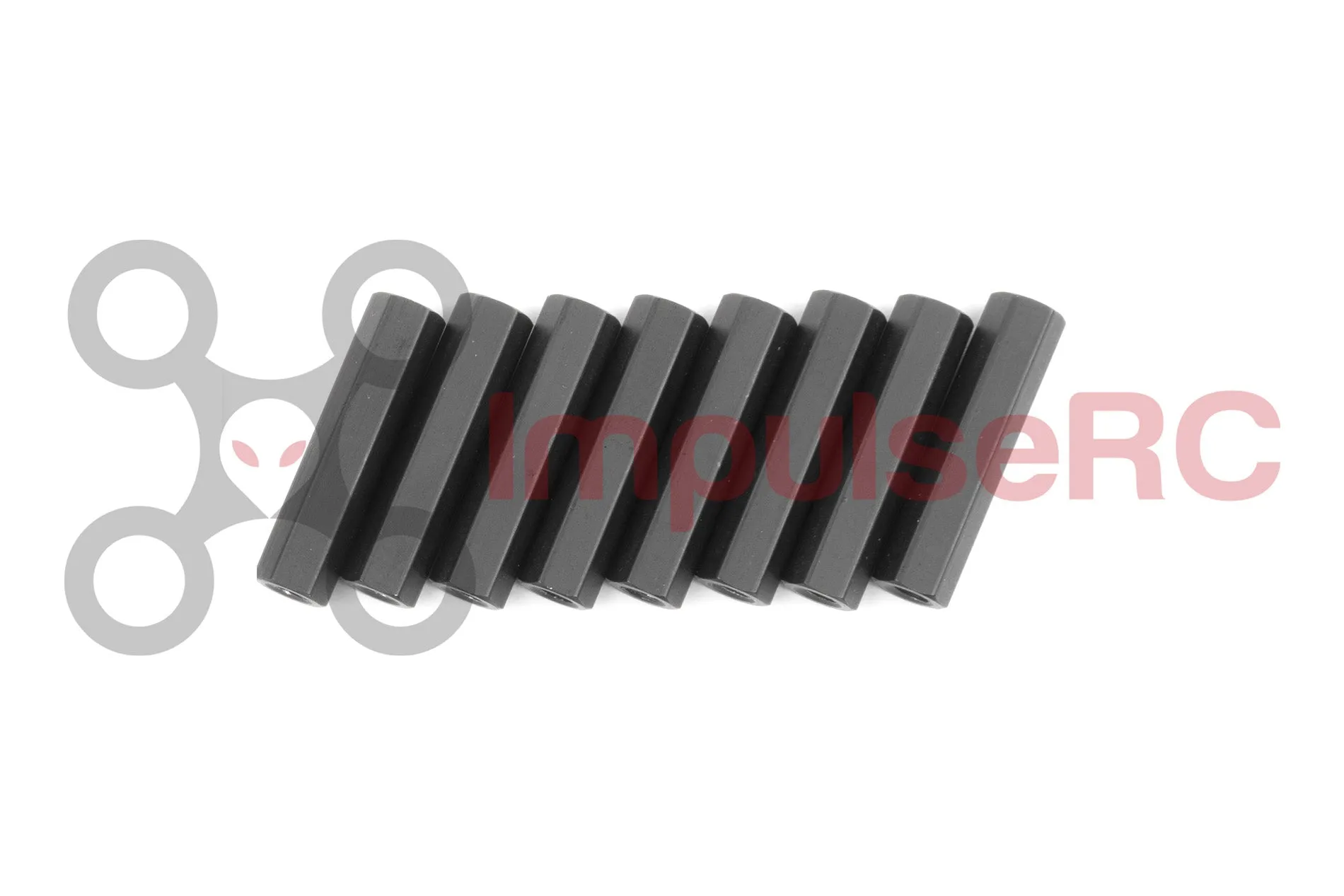 Standoff M3 Aluminium Hex 5mm x 22mm Black (8 Pack)