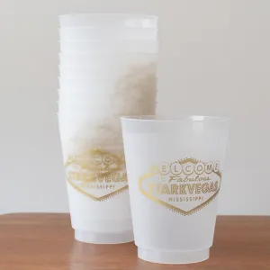 StarkVegas Sign Frosted Cups