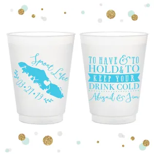 State or Province - 12oz or 16oz Frosted Unbreakable Plastic Cup #36