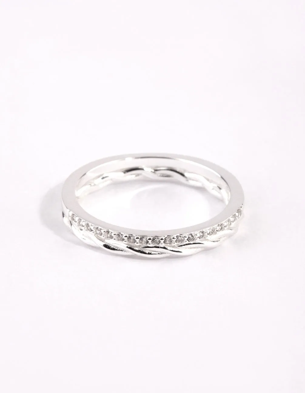 Sterling Silver Cubic Zirconia Ring Set