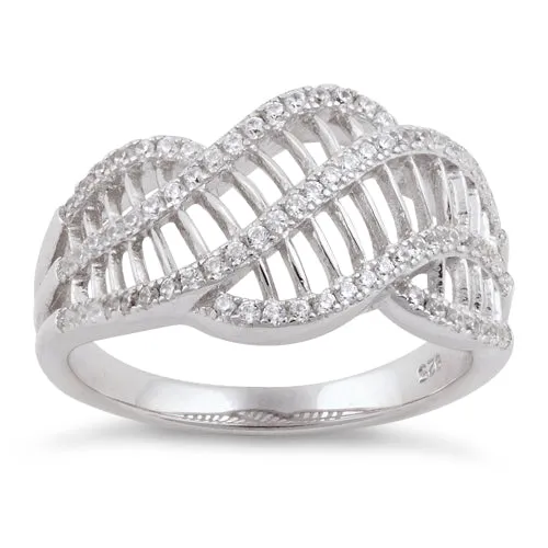 Sterling Silver Elegant CZ Ring