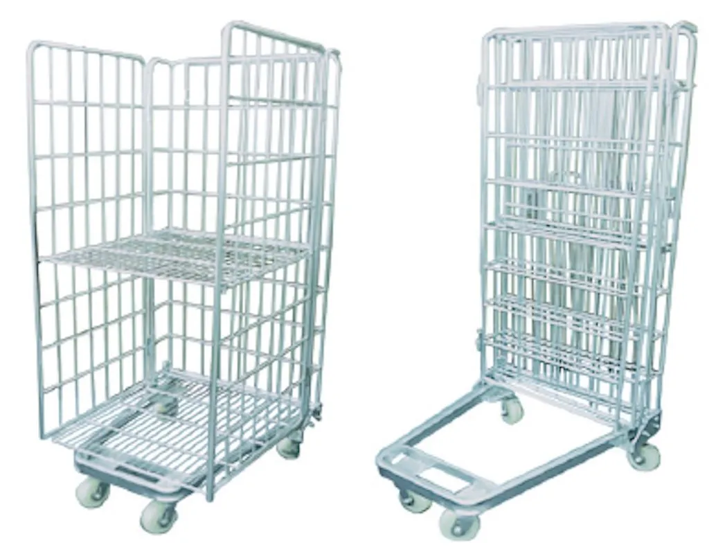 Stocky Roll Container With Mid-Shelf