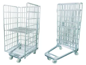 Stocky Roll Container With Mid-Shelf