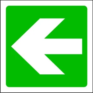 Straight Fire Exit Arrow Emergency Escape Sign