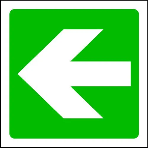 Straight Fire Exit Arrow Emergency Escape Sign