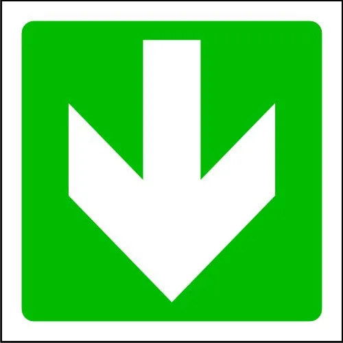 Straight Fire Exit Arrow Emergency Escape Sign