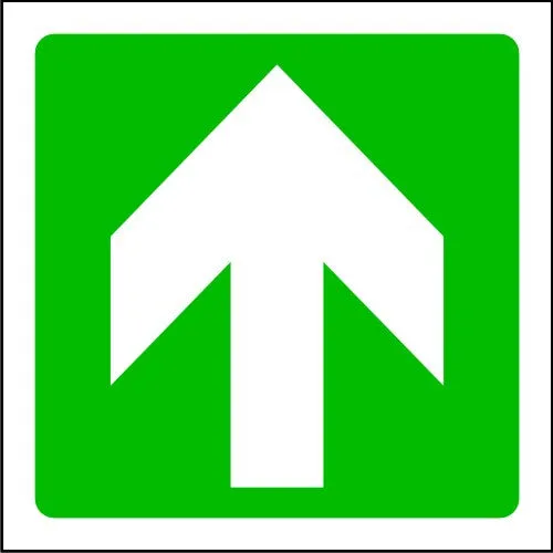 Straight Fire Exit Arrow Emergency Escape Sign