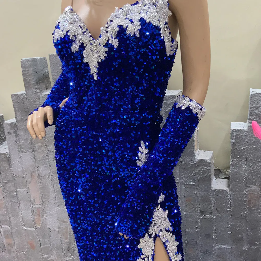 Strapless Sleeveless Elegant Maxi Bodycon Dress HT1141