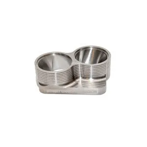 Street Carr Fabrication Stainless Billet Dual 2.25" Inlet T4 Flange