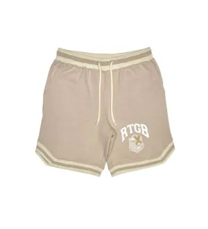 Streetwear Clothing Line: Red Tag Brand - Cream Alumni Logo Shorts