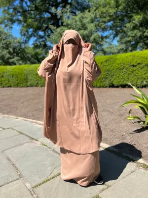 Summer 2 pieces jilbabs : Light Brown