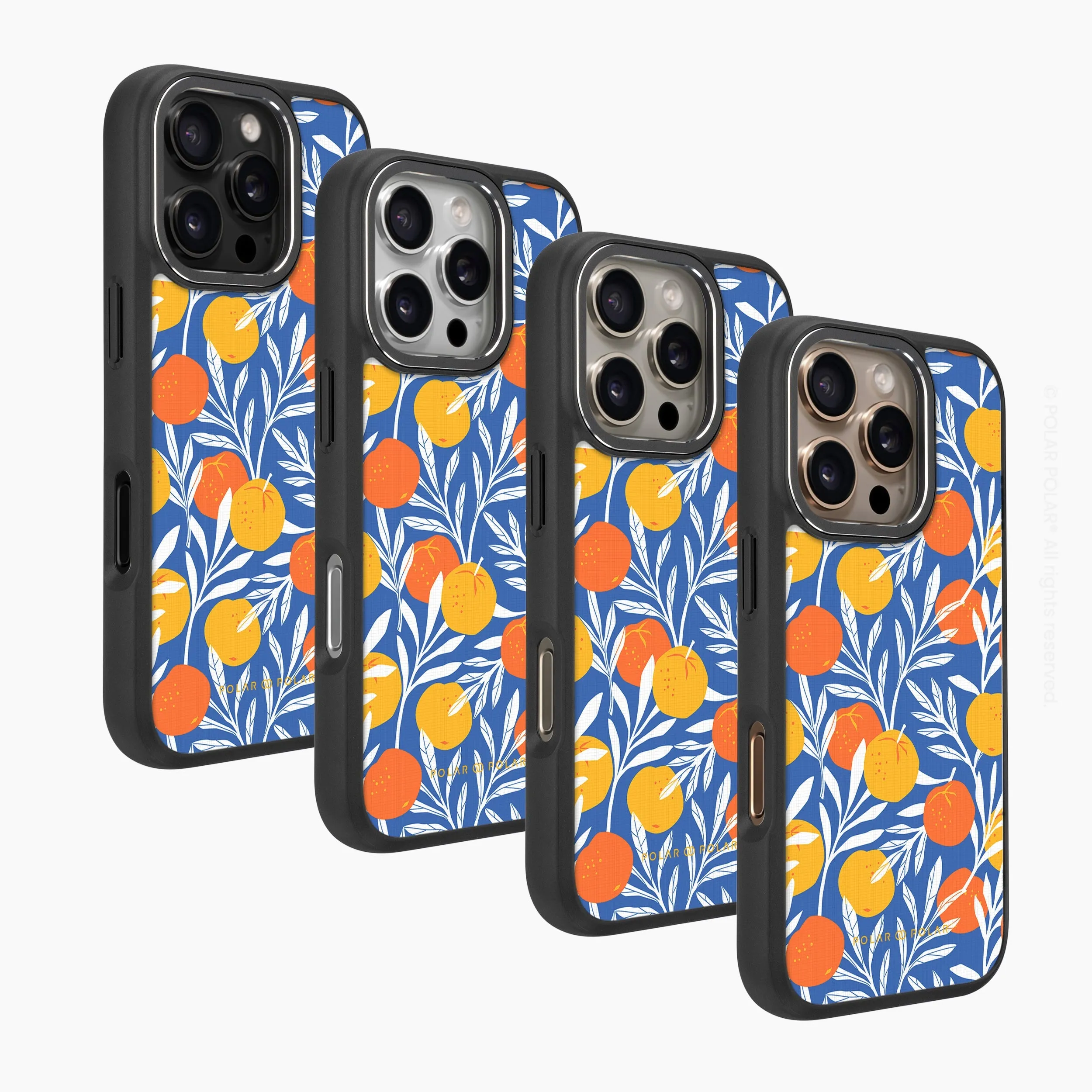 Summer Tangerine - iPhone 16 Pro Frosted Black Bumper MagSafe Case