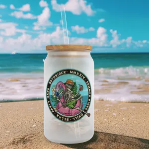 Summer Vibes 2024 Frosted 13 oz Glass Can