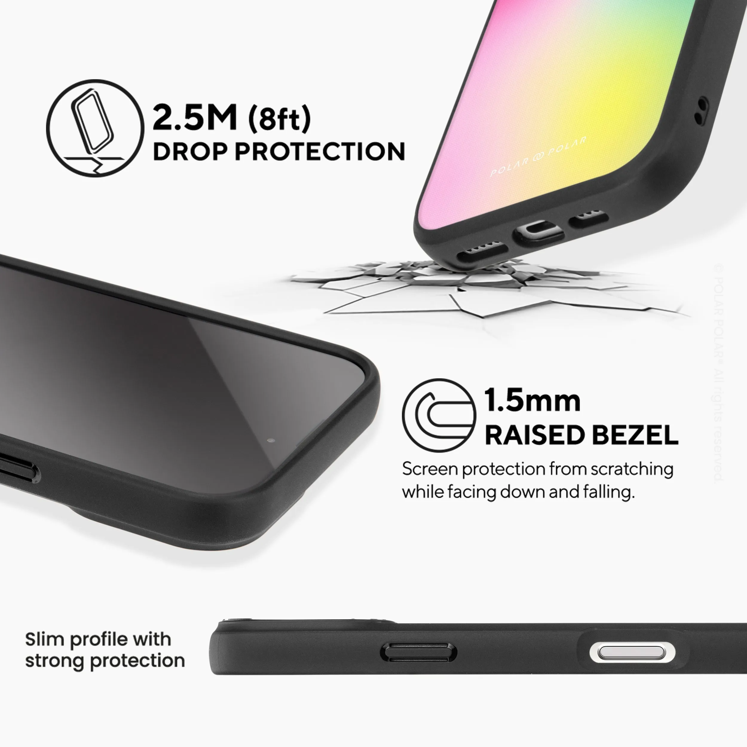 Sweet Dream Holo - iPhone 16 Frosted Black Bumper MagSafe Case