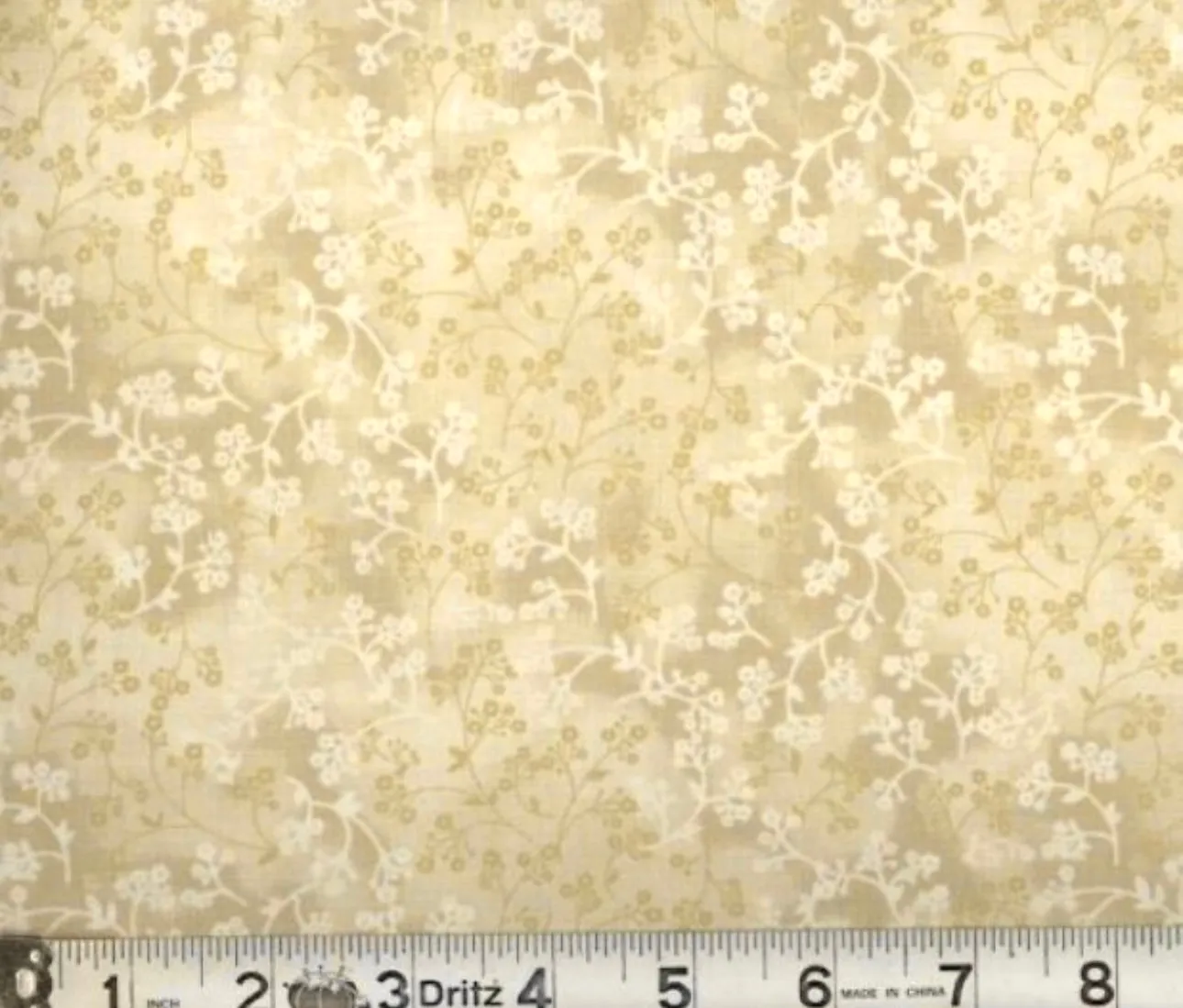 Tan Floral Fabric, Item No. 24025