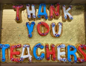 Teachers Donut Package (red white & blue)