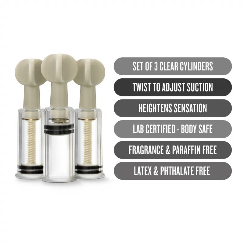 Temptasia -  and Nipple Twist Suckers - Set of 3 - Clear