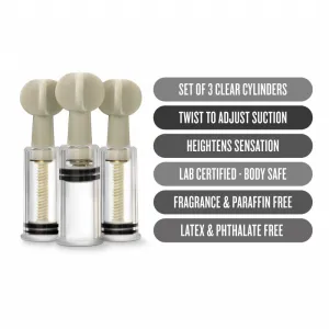 Temptasia -  and Nipple Twist Suckers - Set of 3 - Clear