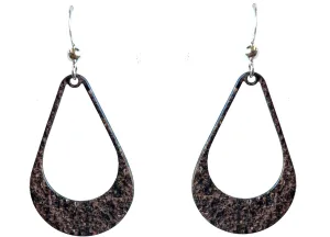 Terra open Tear Drop Earrings, Stainles Steel, Sterling Silver Earwires, Item# 2685