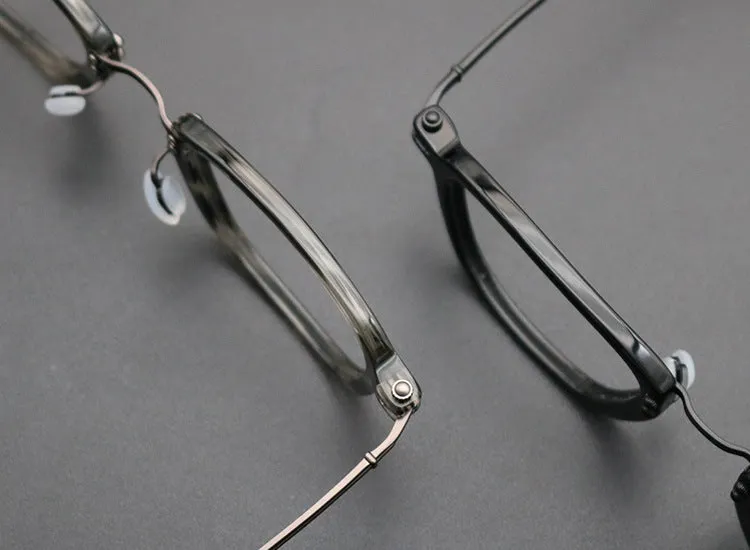 Tiberius Retro Titanium Square Glasses Frame