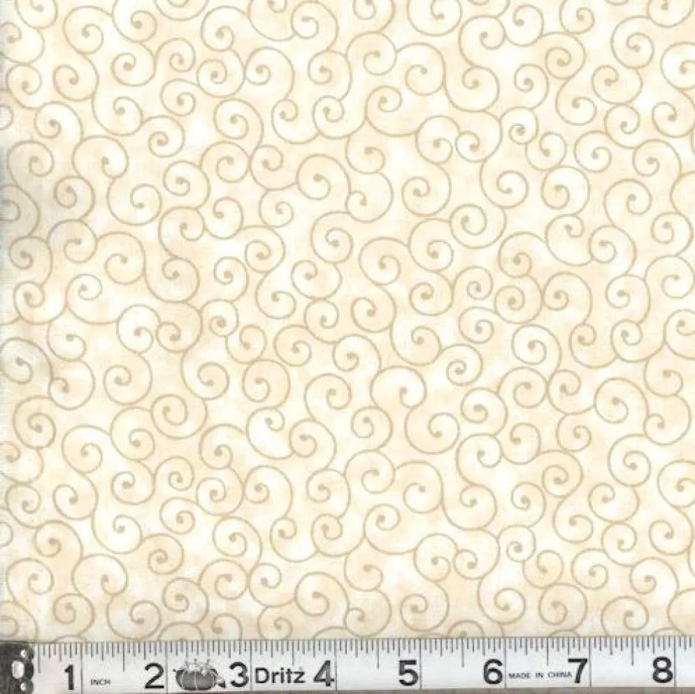 Tilt-A-Whirl Natural Cotton Fabric BTY