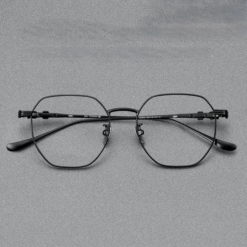 Titanium Geometric Glasses Frame 122205