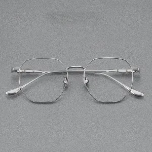 Titanium Geometric Glasses Frame 122205